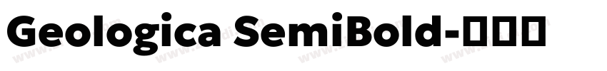 Geologica SemiBold字体转换